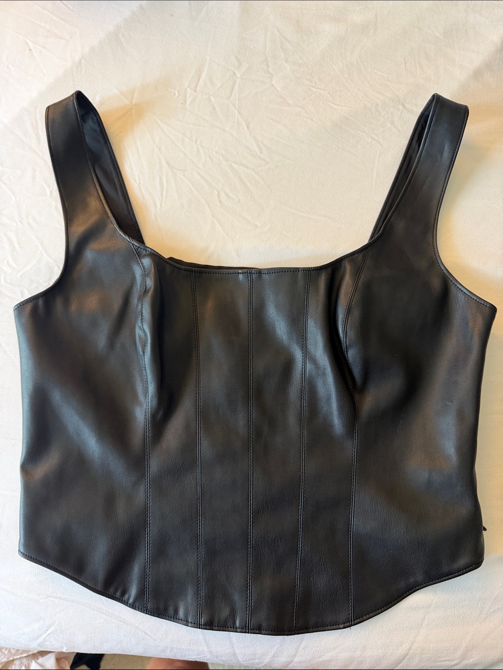 Abercrombie & Fitch faux leather corset top